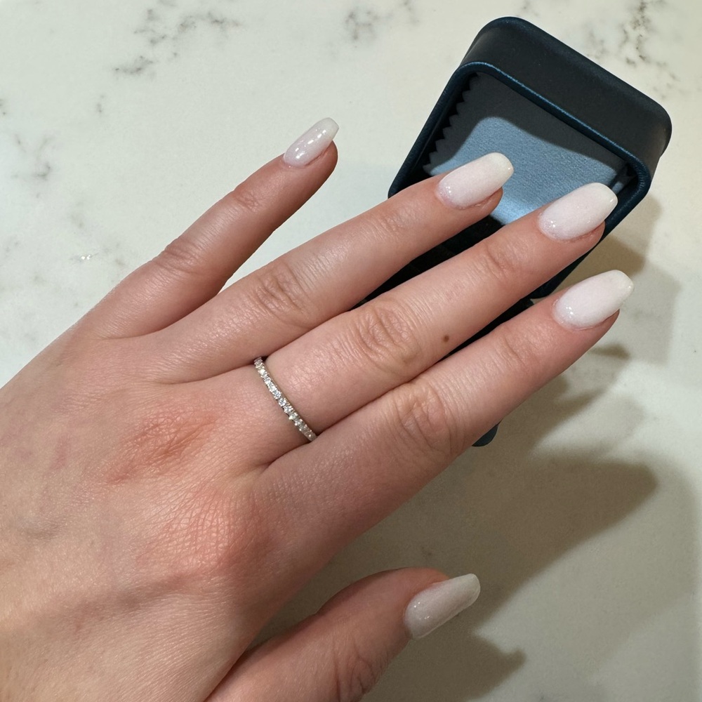 Moissanite wedding band - Picture 6 of 9